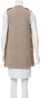 Alice + Olivia Knitted Fur Vest
