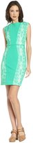 Thumbnail for your product : SD Collection island green and ivory lace contrast dress