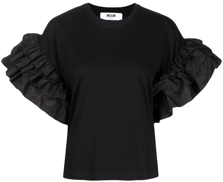 Msgm Ruffle Top | Shop the world's largest collection of fashion 