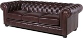 Thumbnail for your product : Nice Link Alexandon Leather Chesterfield Tufted Sofa with Roll Arm