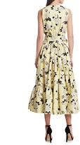 Thumbnail for your product : Erdem Mimosa Rosemont Wallpaper Sleeveless Belted Dress