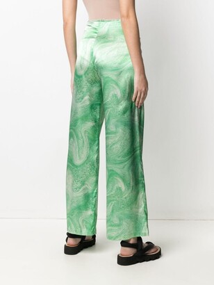 Opening Ceremony Marble-Effect Straight-Leg Trousers