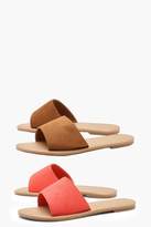 Thumbnail for your product : boohoo 2 Pack Basic Sliders