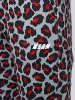 Thumbnail for your product : MSGM leopard print track pants