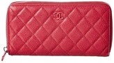 Thumbnail for your product : Chanel Pink Quilted Caviar Leather Zip-Around Wallet