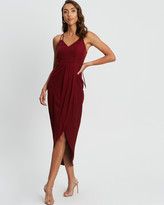 Thumbnail for your product : CHANCERY - Women's Red Midi Dresses - Marta Lace Up Midi - Size One Size, 12 at The Iconic