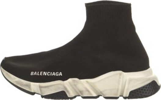 Balenciaga Speed Trainer High Top Sock Sneakers By Demna Gvasalia Black Round-Toes