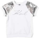 Thumbnail for your product : Karl Lagerfeld Paris Embroidered Cotton Sweatshirt W/ Sequins