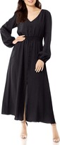 Thumbnail for your product : MIAMINE Women's Long Sleeve Maxi Dress Casual Solid Elegant Slit V Neck Empire Waist Spring Fall Dresses with Pockets (Navy