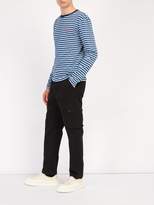 Thumbnail for your product : Ami De Coeur Embroidered Cotton Breton T Shirt - Mens - Blue White