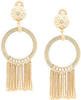 Prada circle chain drop clip-on earrings