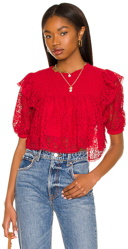 Red Lace Top | Shop The Largest Collection in Red Lace Top | ShopStyle