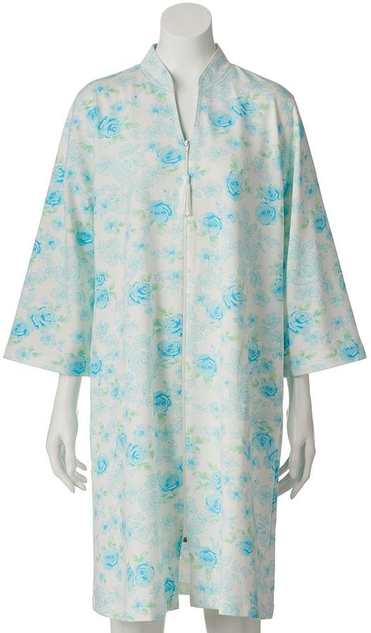 Miss Elaine Essentials French Terry Zip Duster Robe Women's ShopStyle