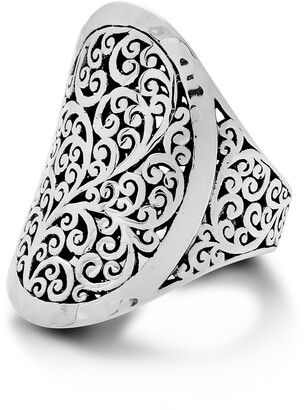 Lois Hill Intricate Scroll Oval Saddle Ring - ShopStyle