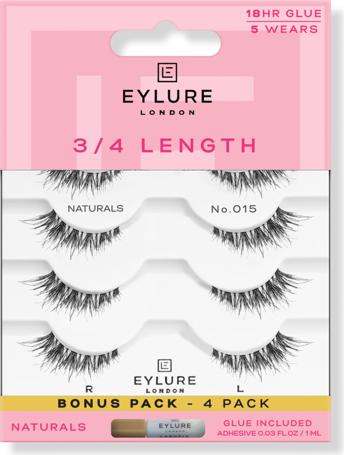 Eylure 3/4 No. 015 Light & Wispy Eyelashes Multipack