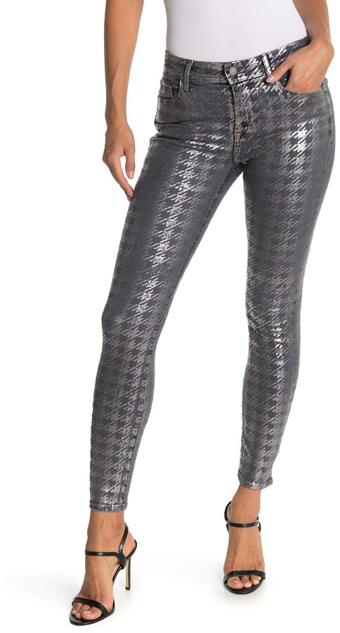 silver metallic jeans