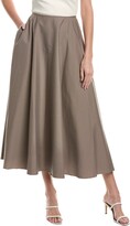 Helena Silk & Linen-Blend Skirt 