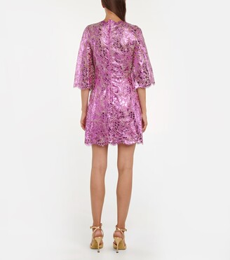 Dolce & Gabbana Laminated lace minidress
