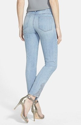 NYDJ 'Amira' Embroidered Fitted Ankle Jeans (Regular & Petite)