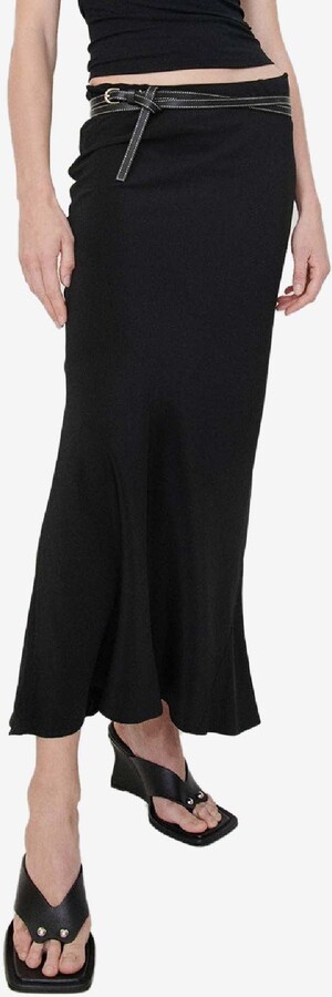 PARIS GEORGIA Bias Half Slip Midi Skirt
