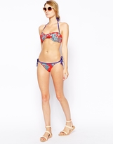 Thumbnail for your product : Warehouse Paisley Twist Bandeau Bikini Top