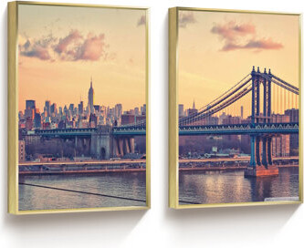 Latitude Run Abstract Modern Framed On Canvas 2 Pieces Print