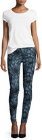 Thumbnail for your product : 7 For All Mankind The High-Waist Skinny Jeans, Blue Floral