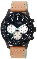 Thumbnail for your product : Ted Baker Men's Black Leather Strap Watch