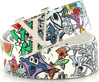 Louis Vuitton LV Shape 40MM Reversible Belt LV Graffiti Multicolor