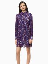 Thumbnail for your product : Calvin Klein Floral Lace Long Sleeve Dress