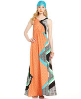 Thumbnail for your product : Bar III Dress, Sleeveless Scoop-Neck Geometric Maxi