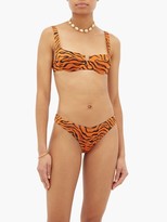 Thumbnail for your product : Reina Olga Selvaggia Tiger-print Bikini Briefs - Orange Print
