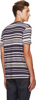Thumbnail for your product : Paul Smith Navy & Grey Barcode Stripe T-Shirt