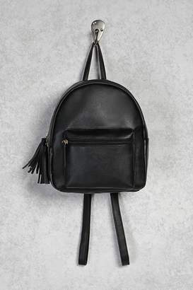 Forever 21 Faux Leather Tasseled Backpack