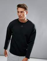 Thumbnail for your product : adidas Athletics id ringside long sleeved top in black bq7059