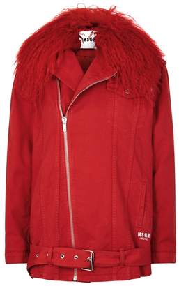 MSGM Red Shearling
