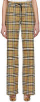 Thumbnail for your product : Burberry Beige and Black Vintage Check Drawcord Lounge Pants