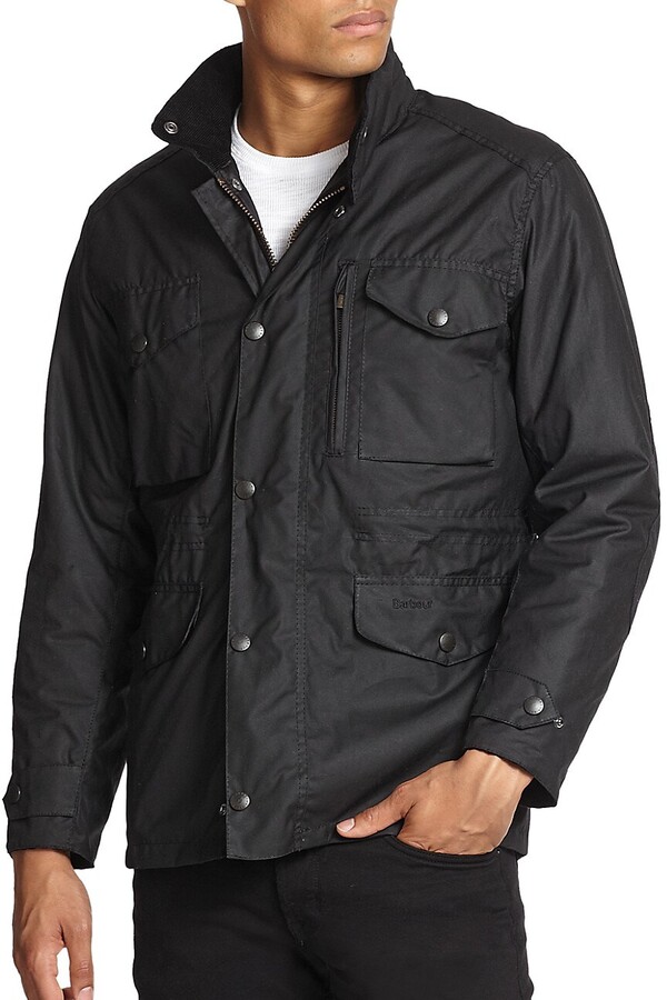 Barbour Waxed Jacket Black | ShopStyle