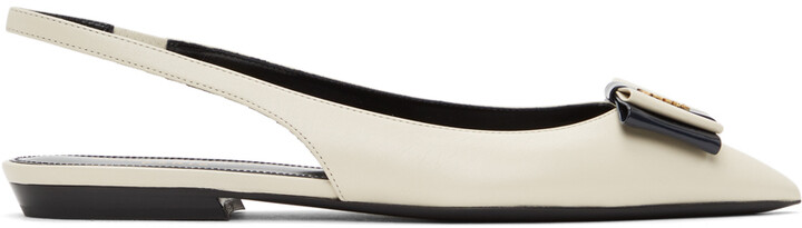 white slingback flats