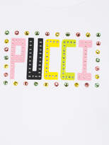 Thumbnail for your product : Emilio Pucci Junior TEEN frill trim logo embellished T-shirt