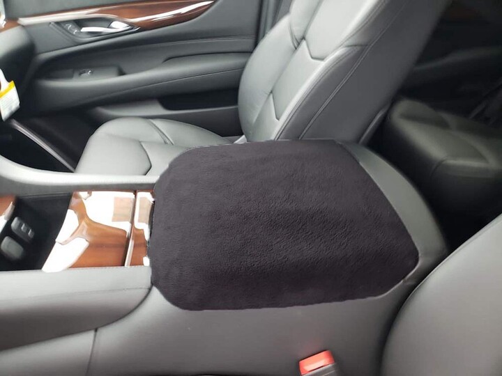 Designed To Fit Cadillac Escalade 2015-2025 Fleece Auto Armrest Center Console Cover Handmade in USA C3