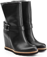 Thumbnail for your product : UGG Ellecia Shearling Lined Leather Wedge Boots