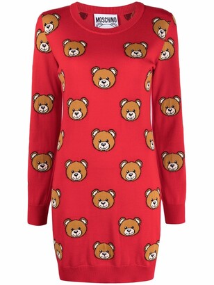 Moschino Teddy-motif sweater dress