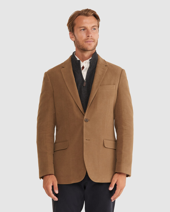 Sportscraft Men's Brown Jackets Italian Moleskin Item Jacket