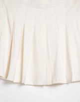 Thumbnail for your product : Monki Marianne pleated mini skirt in white