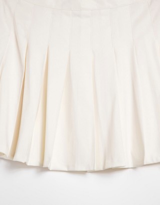 Monki Marianne pleated mini skirt in white