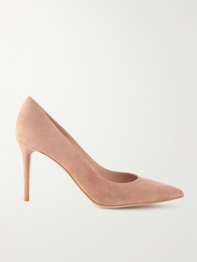 Gianvito Rossi Gianvito 85 Suede Pumps - Neutrals