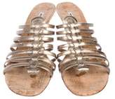 Thumbnail for your product : Manolo Blahnik Leather Slide Sandals