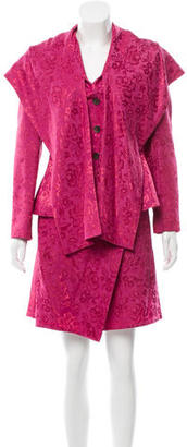 Christian Dior Two-Piece Jacquard Skirt Suit