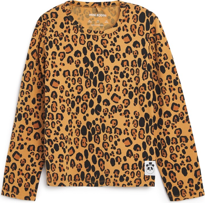Mini Rodini Jersey Leopard Long-Sleeve T-Shirt